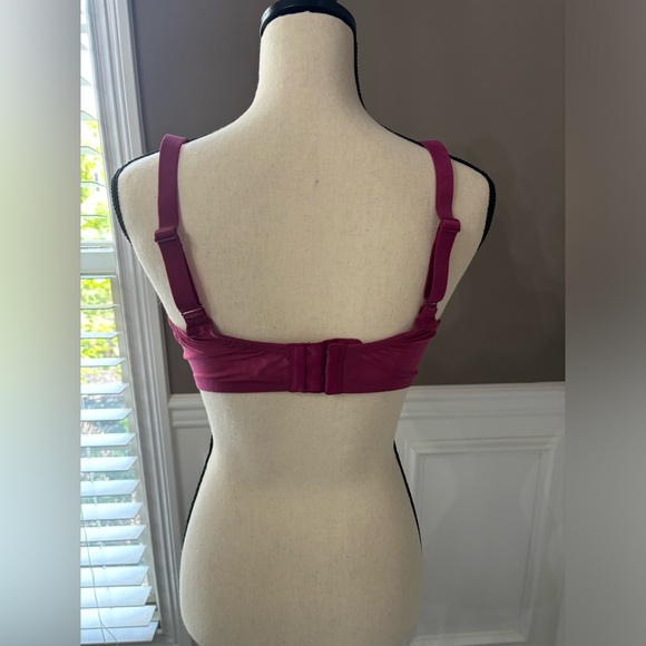 NWOT Delimira Balconette Bra Eggplant Lace Not Padded W/ Underwire Size 38F W685 - Picture 3 of 10